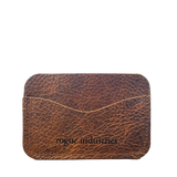 A Maine Tradevia Portland brown leather card case.
