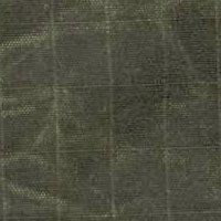 A close up of a Tradevia Ellis River Crossbody Bag in green waxed canvas with a checkered pattern.