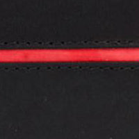 A close up of a black RFID-blocking Rogue Front Pocket Wallet - Red Line from Tradevia.