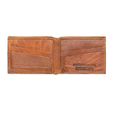 A Tradevia Heritage Wallet in Bison Leather on a white background.