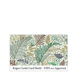 A Tradevia RFID Blocking Credit Card Sleeve - Fern, designed for RFID blocking to protect against skimming attacks.