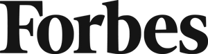 Forbes logo on a black background.
