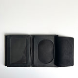 A premium Tradevia Leather Badge Holder Wallet, designed as a badge holder for first responders, on a white surface.