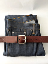 A pair of jeans with a premium Baxter Belt and Made in Maine Rogue Wallet Bundle from Tradevia.