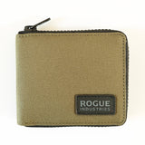 Tradevia Nylon Zip Around Wallet - RFID blocking, khaki.