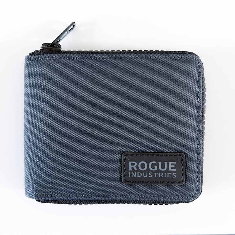 Tradevia Nylon Zip Around Wallet - navy, with RFID blocking.