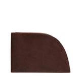 A brown genuine leather Rogue Front Pocket Wallet - Classic with RFID-Blocking on a white background by Tradevia.
