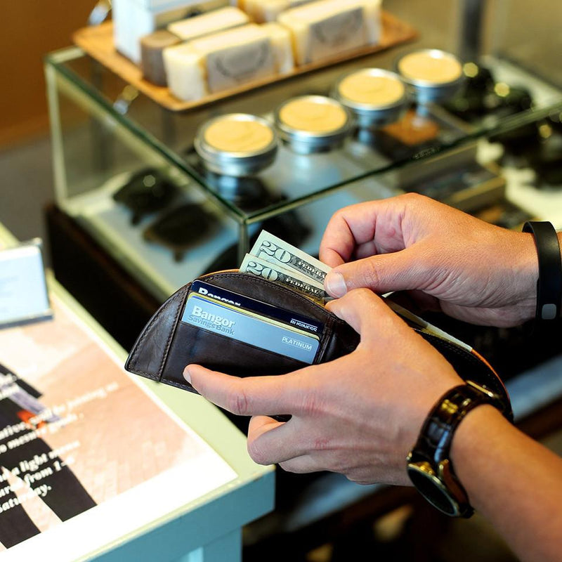 Rogue Front Pocket Wallet in Football Leather