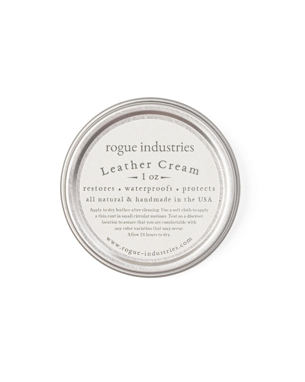 A tin of Tradevia' All Natural Leather Cream.