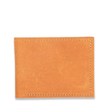A Heritage Wallet in Baseball Glove Leather by Tradevia on a white background.