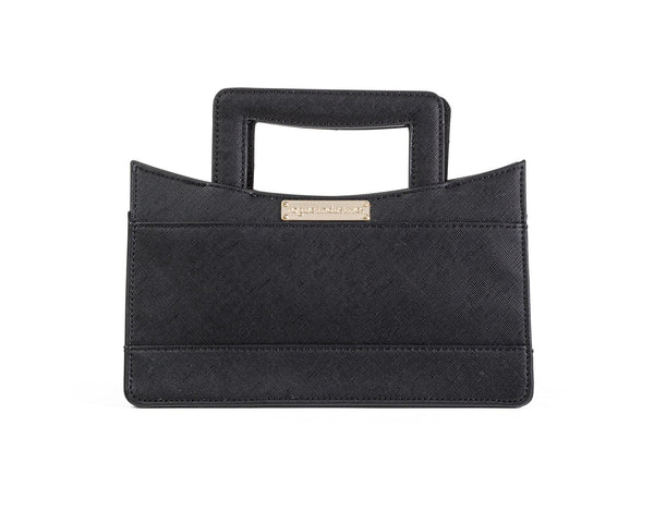 A black Tradevia Compact Tote Organizer with a handle.