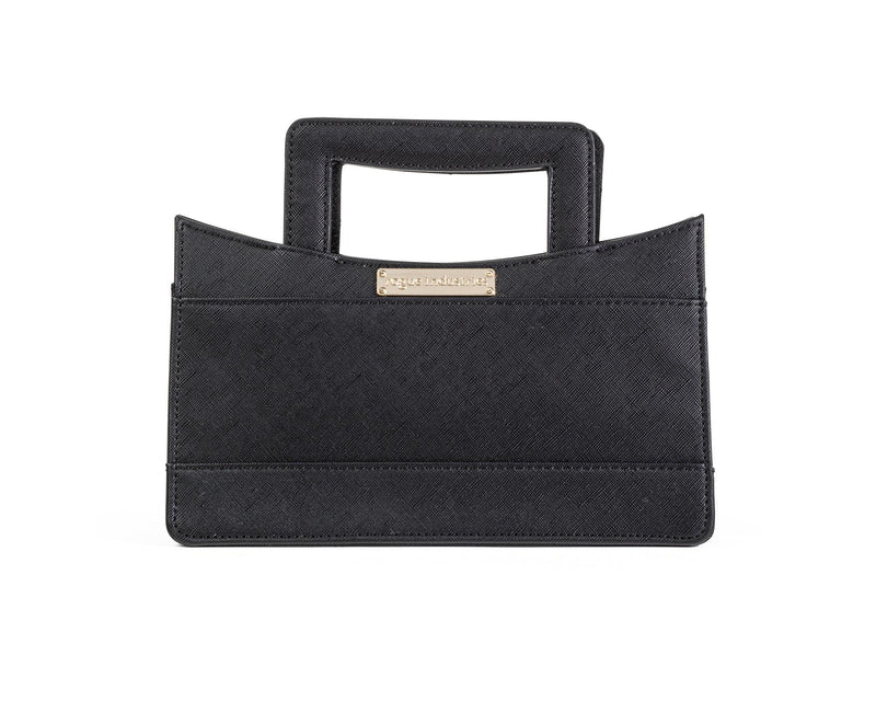 A black Tradevia Compact Tote Organizer with a handle.