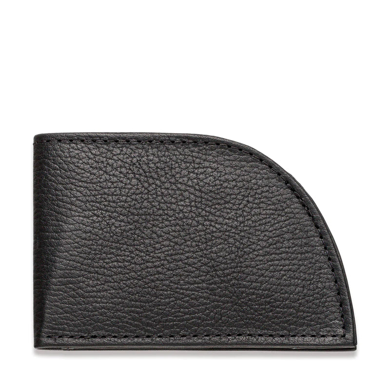 A black premium cowhide Baxter Belt and Made in Maine Rogue Wallet Bundle with stitching.