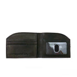 A black Tradevia Tailored Front Pocket Wallet with a credit card holder.