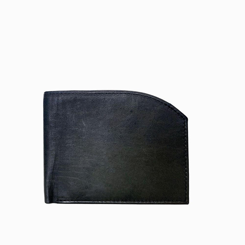 A black Tradevia Tailored Front Pocket Wallet on a white background.