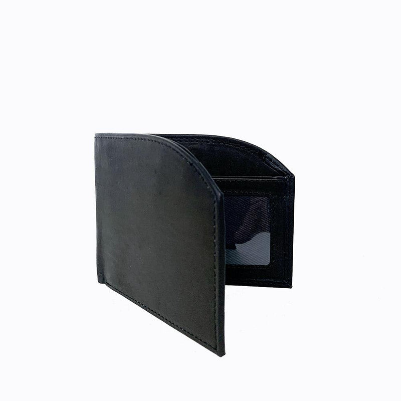 A Tradevia Tailored Front Pocket Wallet in genuine leather on a white background.